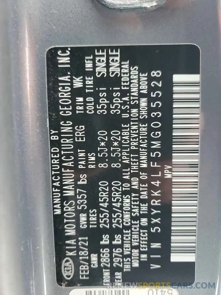 13 Фотография поврежденного автомобиля 5XYRK4LF5MG035528 KIA SORENTO 2021