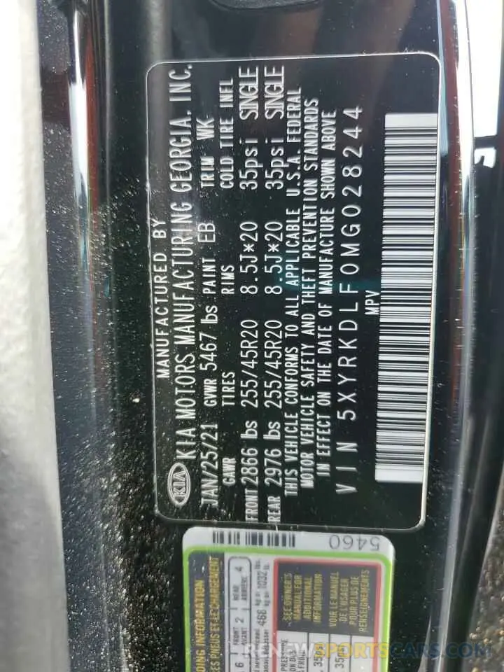 13 Фотография поврежденного автомобиля 5XYRKDLF0MG028244 KIA SORENTO 2021