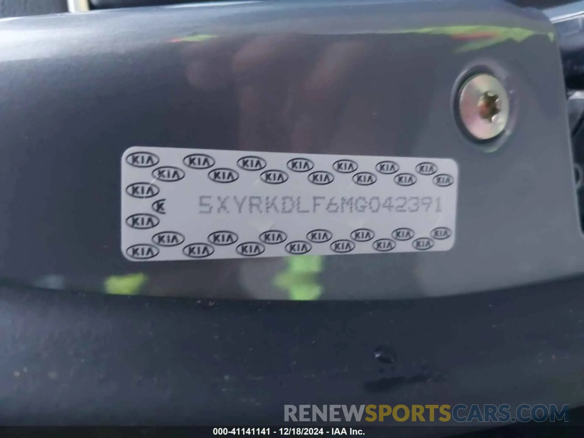 9 Фотография поврежденного автомобиля 5XYRKDLF6MG042391 KIA SORENTO 2021