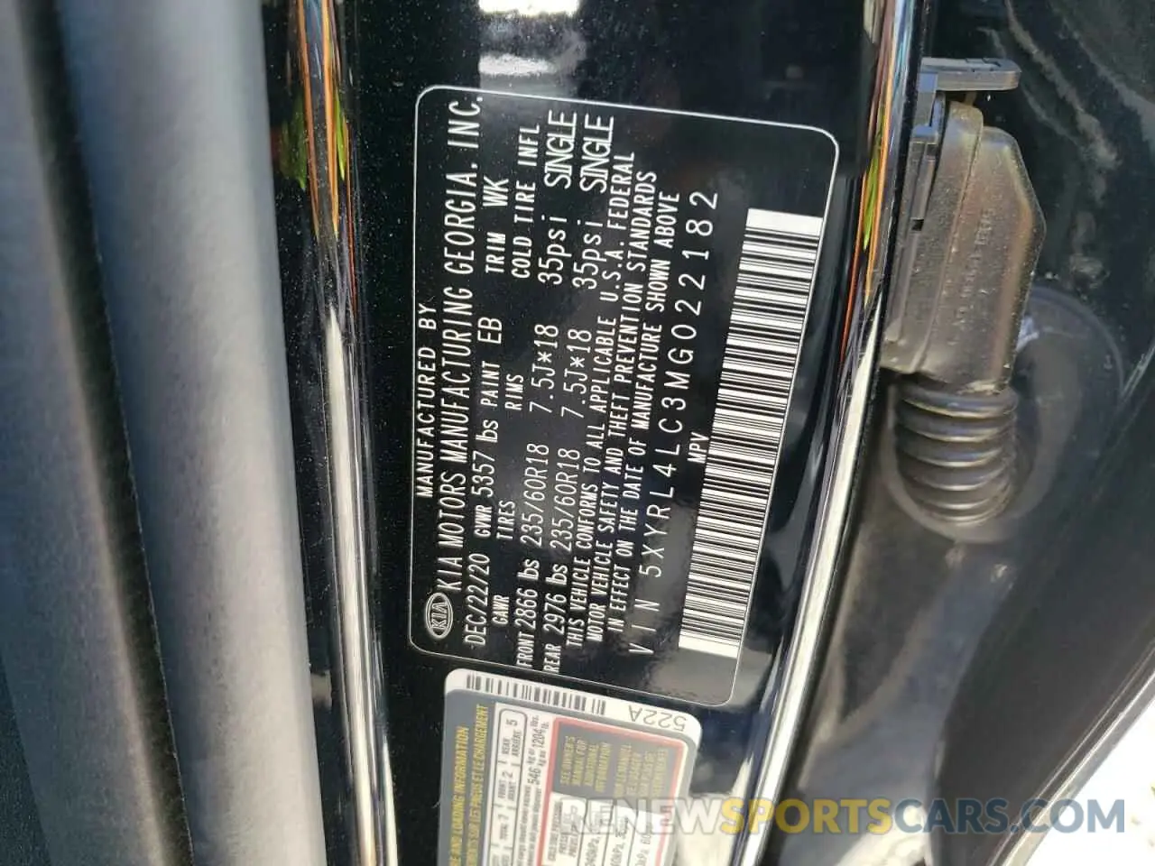 14 Фотография поврежденного автомобиля 5XYRL4LC3MG022182 KIA SORENTO 2021