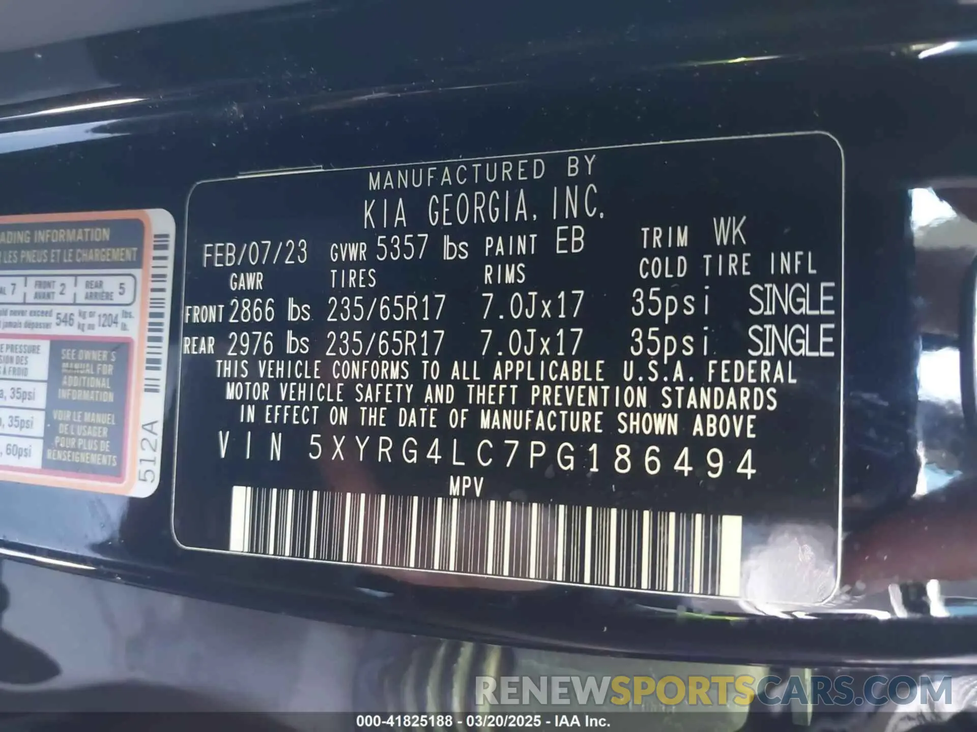 9 Фотография поврежденного автомобиля 5XYRG4LC7PG186494 KIA SORENTO 2023