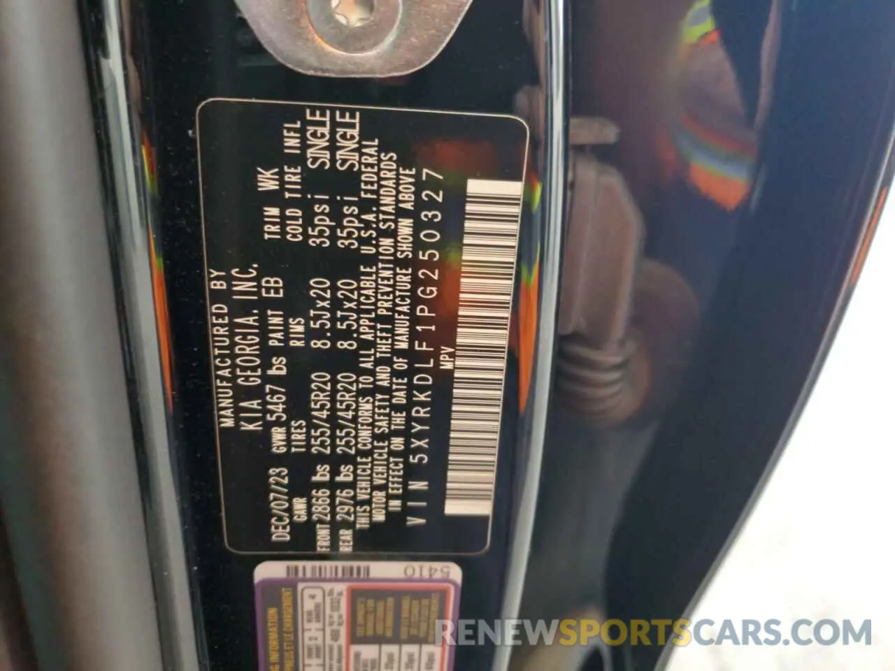 13 Фотография поврежденного автомобиля 5XYRKDLF1PG250327 KIA SORENTO 2023