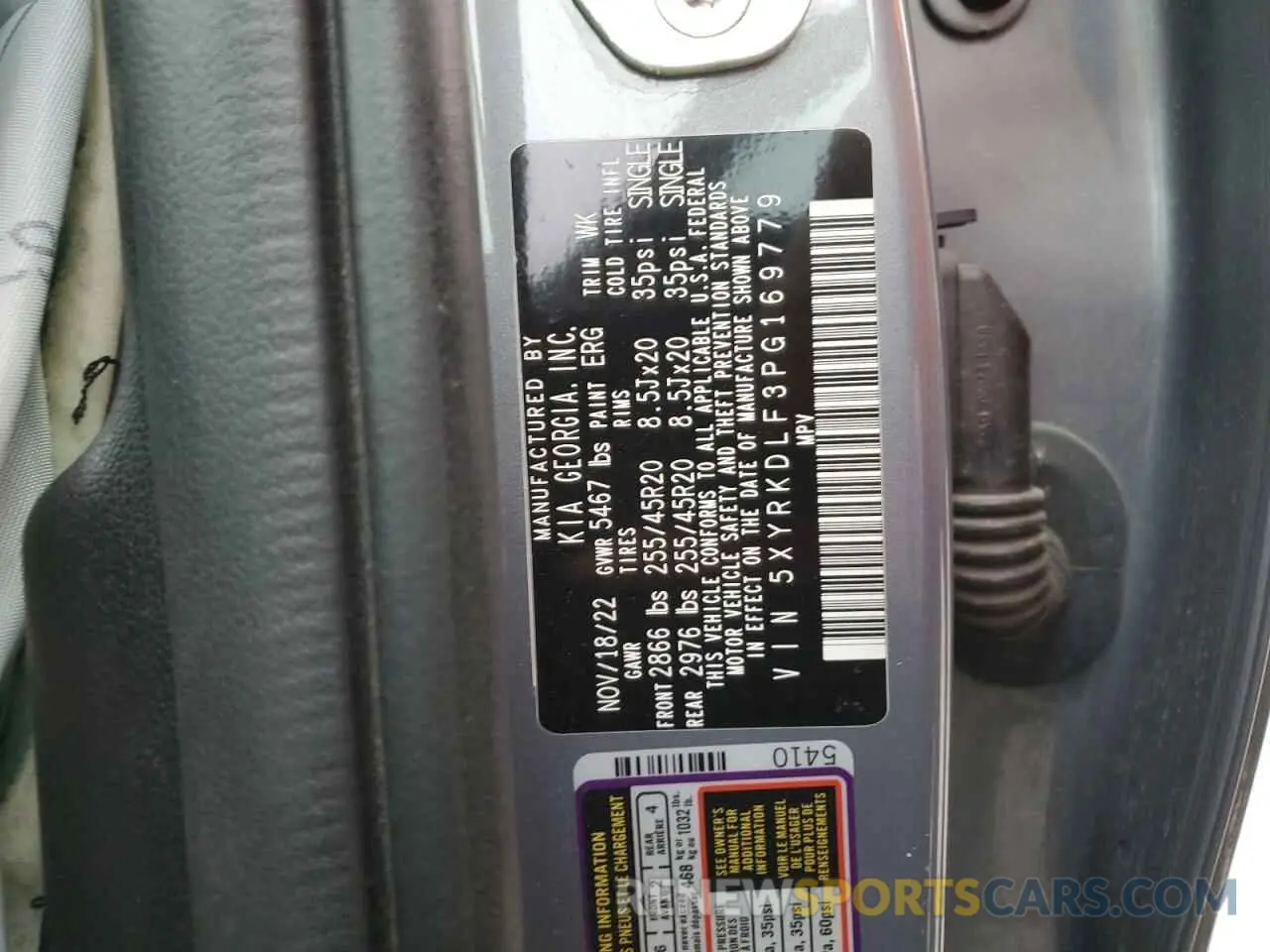 14 Фотография поврежденного автомобиля 5XYRKDLF3PG169779 KIA SORENTO 2023