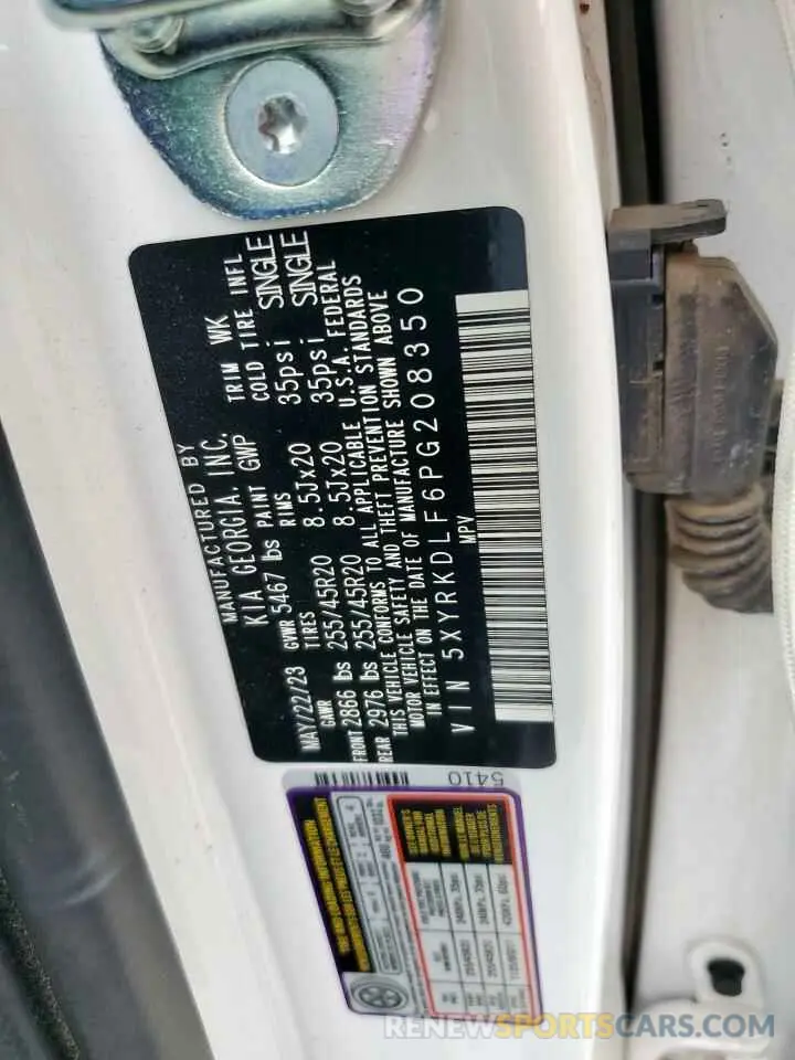 13 Photograph of a damaged car 5XYRKDLF6PG208350 KIA SORENTO 2023