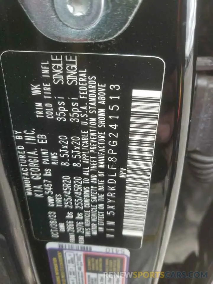 14 Фотография поврежденного автомобиля 5XYRKDLF8PG241513 KIA SORENTO 2023
