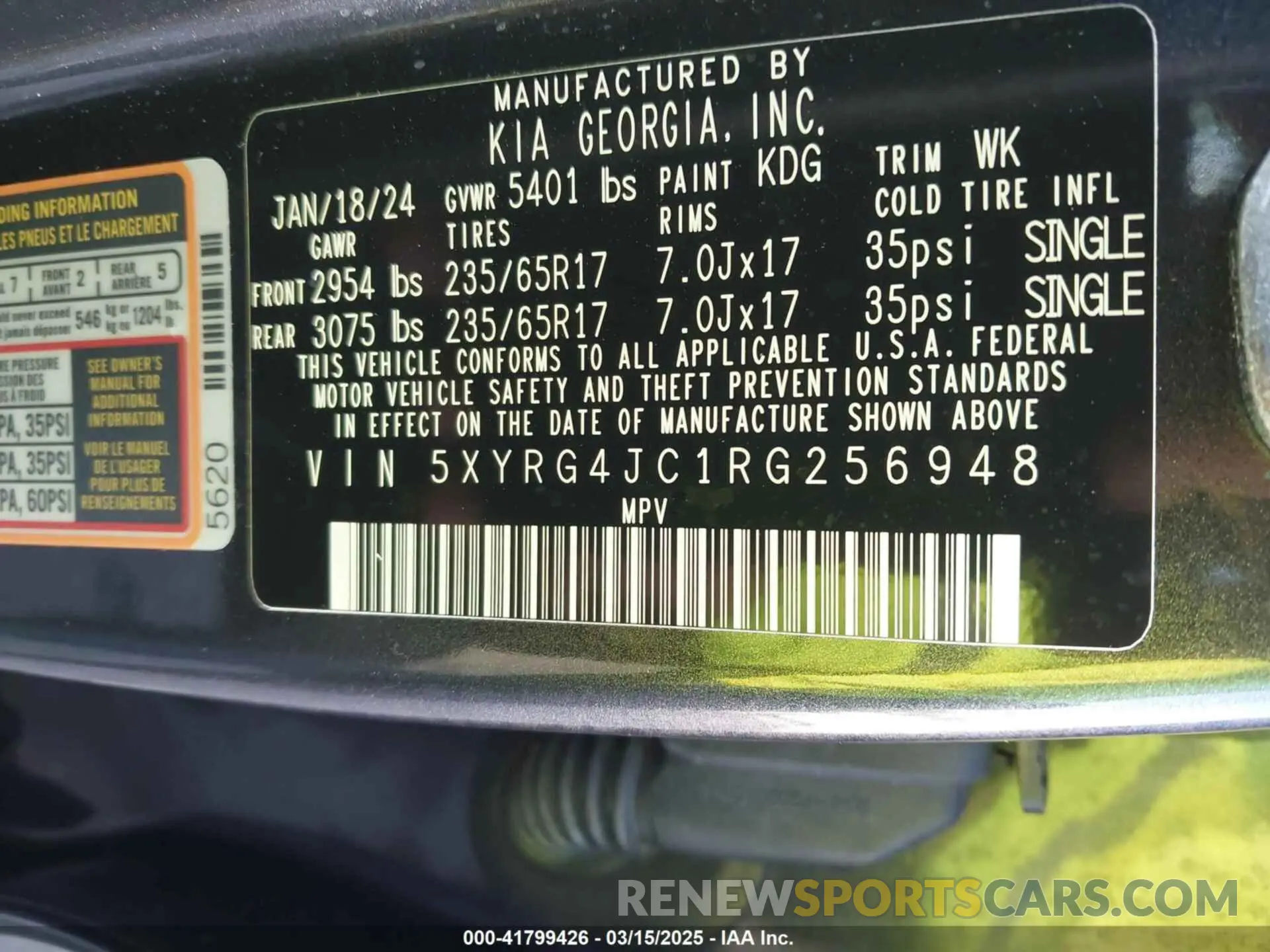 9 Фотография поврежденного автомобиля 5XYRG4JC1RG256948 KIA SORENTO 2024