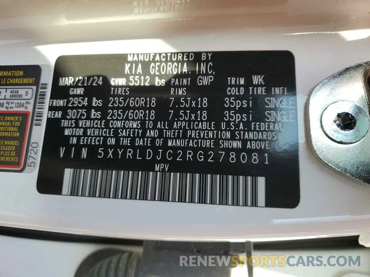 13 Фотография поврежденного автомобиля 5XYRLDJC2RG278081 KIA SORENTO 2024