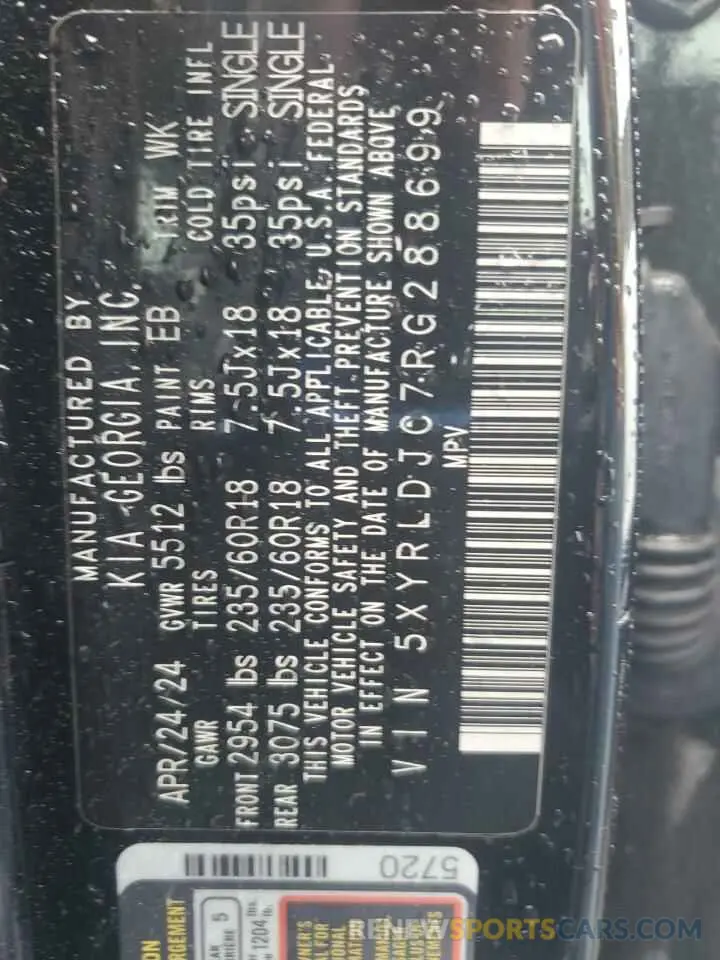 13 Фотография поврежденного автомобиля 5XYRLDJC7RG288699 KIA SORENTO 2024