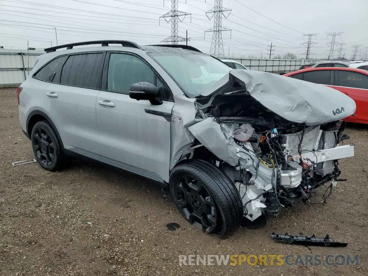 4 Фотография поврежденного автомобиля 5XYRKDJF8SG345401 KIA SORENTO 2025