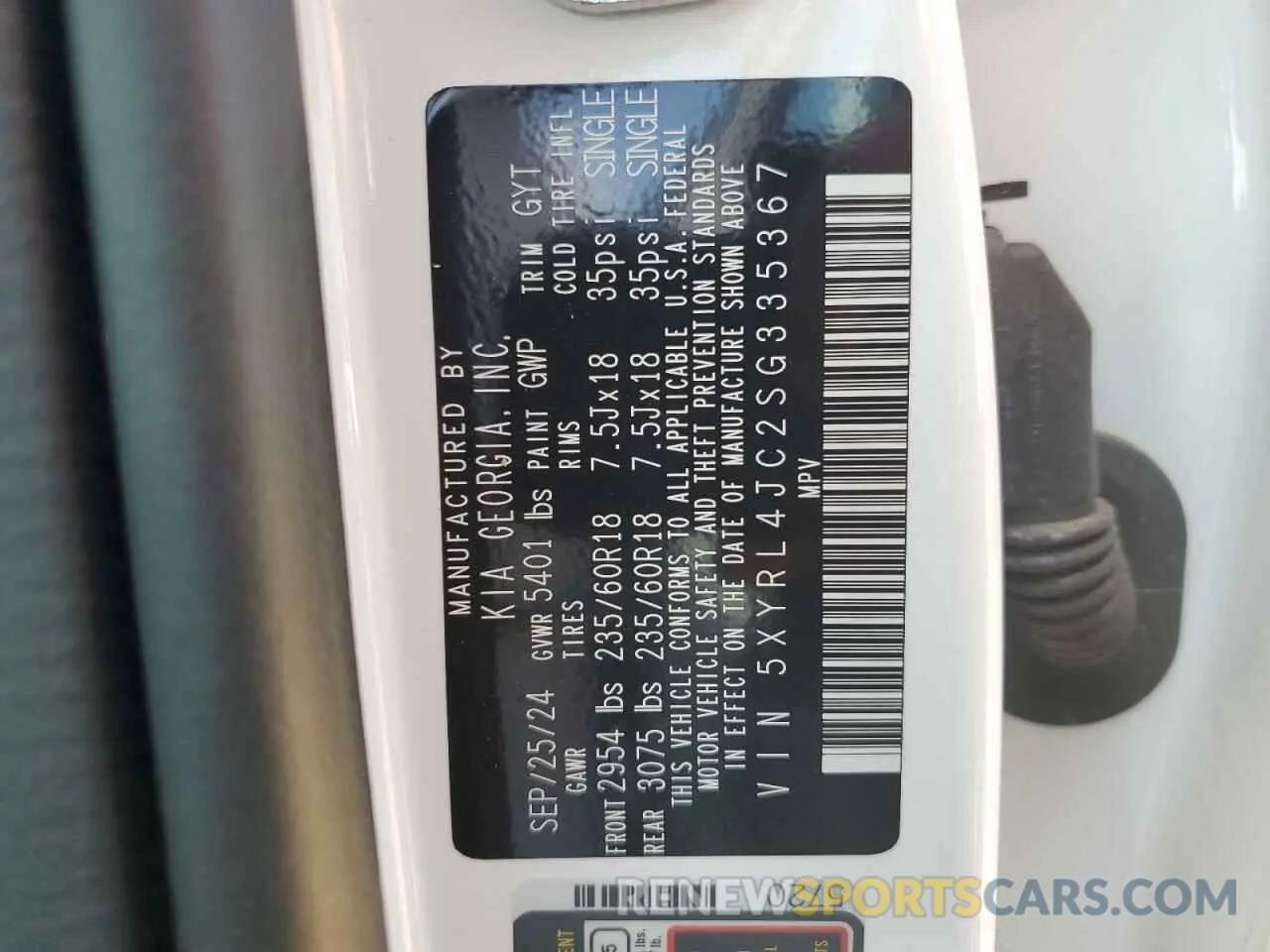 13 Фотография поврежденного автомобиля 5XYRL4JC2SG335367 KIA SORENTO 2025