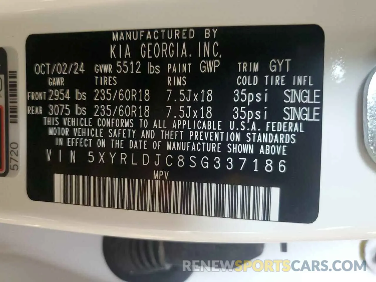 14 Фотография поврежденного автомобиля 5XYRLDJC8SG337186 KIA SORENTO 2025