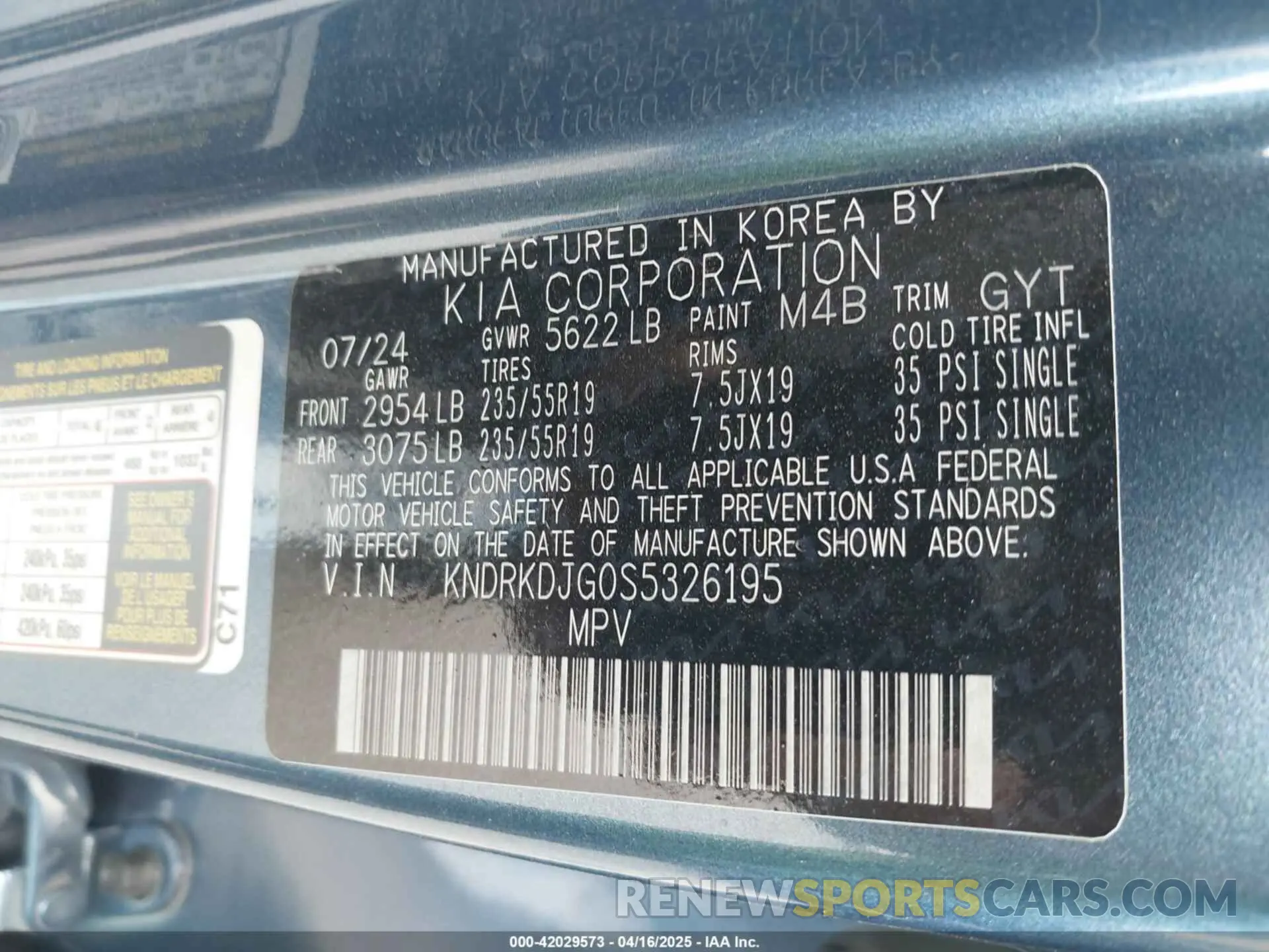9 Фотография поврежденного автомобиля KNDRKDJG0S5326195 KIA SORENTO HYBRID 2025