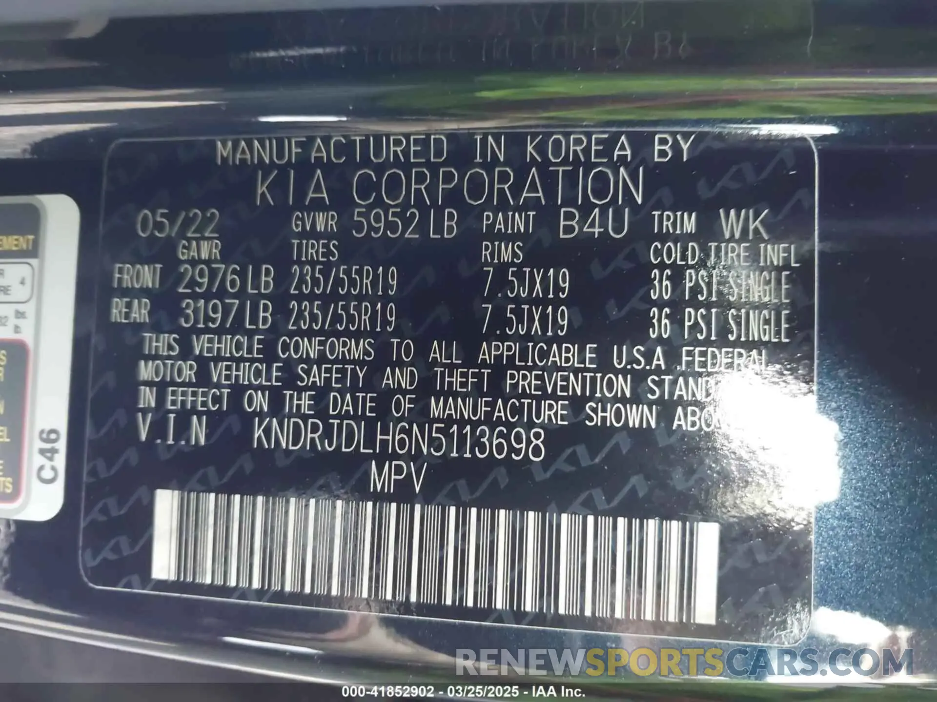 9 Фотография поврежденного автомобиля KNDRJDLH6N5113698 KIA SORENTO PLUG-IN HYBRID 2022