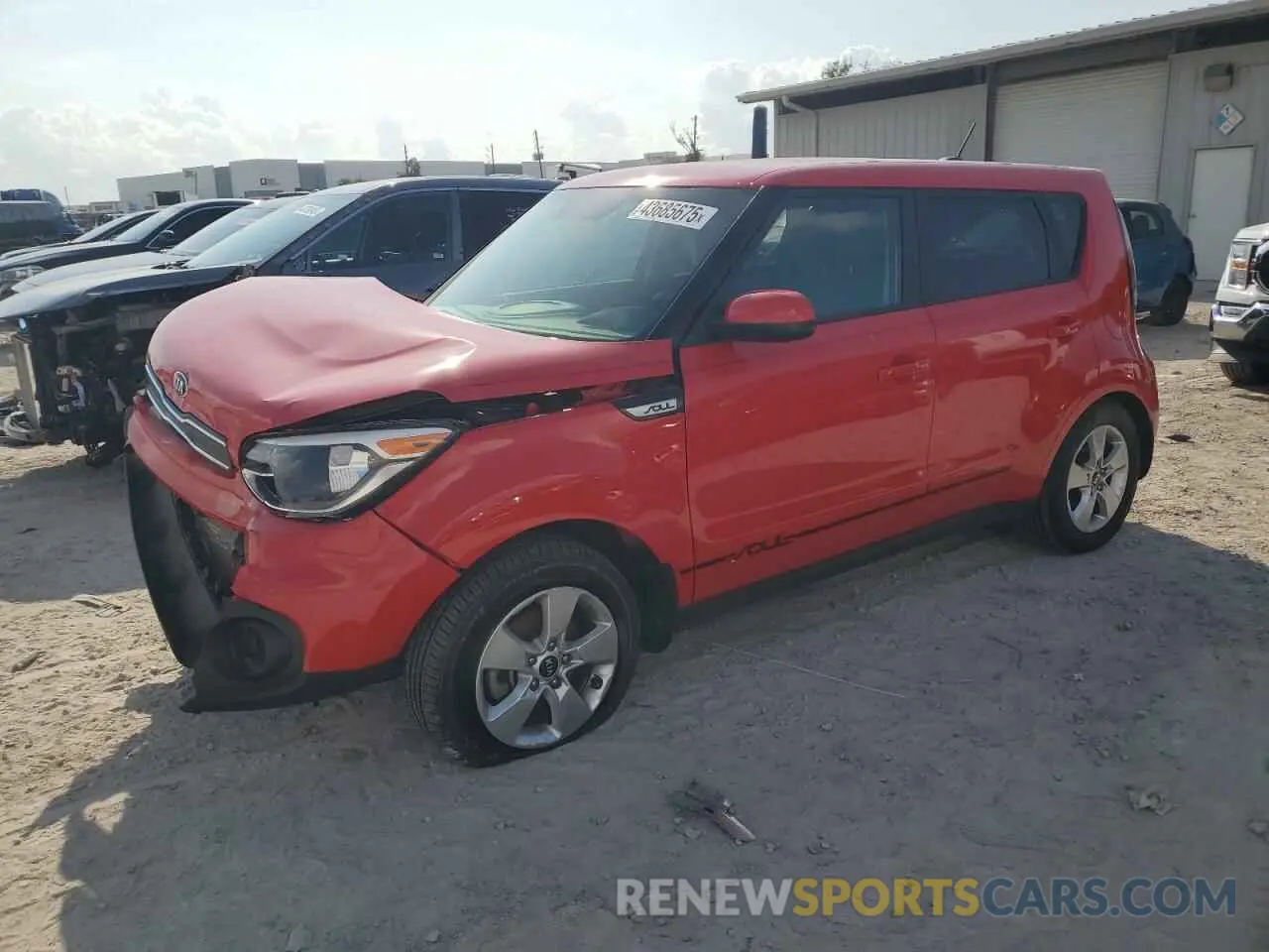 1 Photograph of a damaged car KNDJN2A24K7003639 KIA SOUL 2019