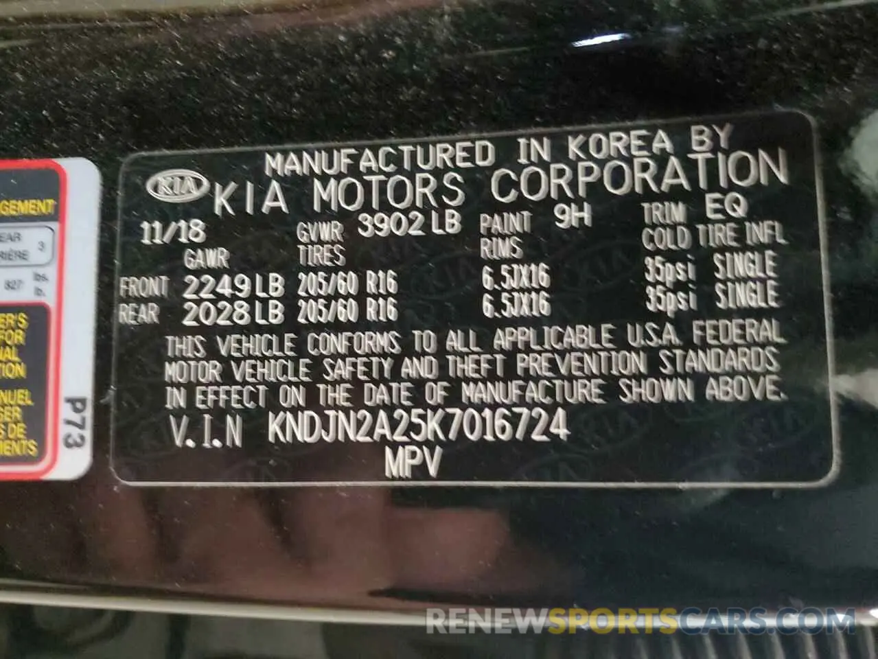 13 Фотография поврежденного автомобиля KNDJN2A25K7016724 KIA SOUL 2019