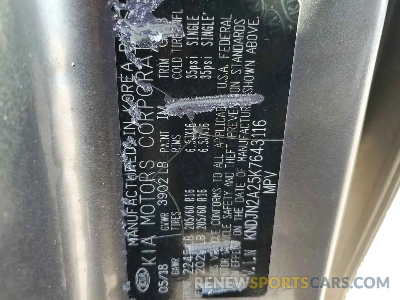 13 Фотография поврежденного автомобиля KNDJN2A25K7643116 KIA SOUL 2019