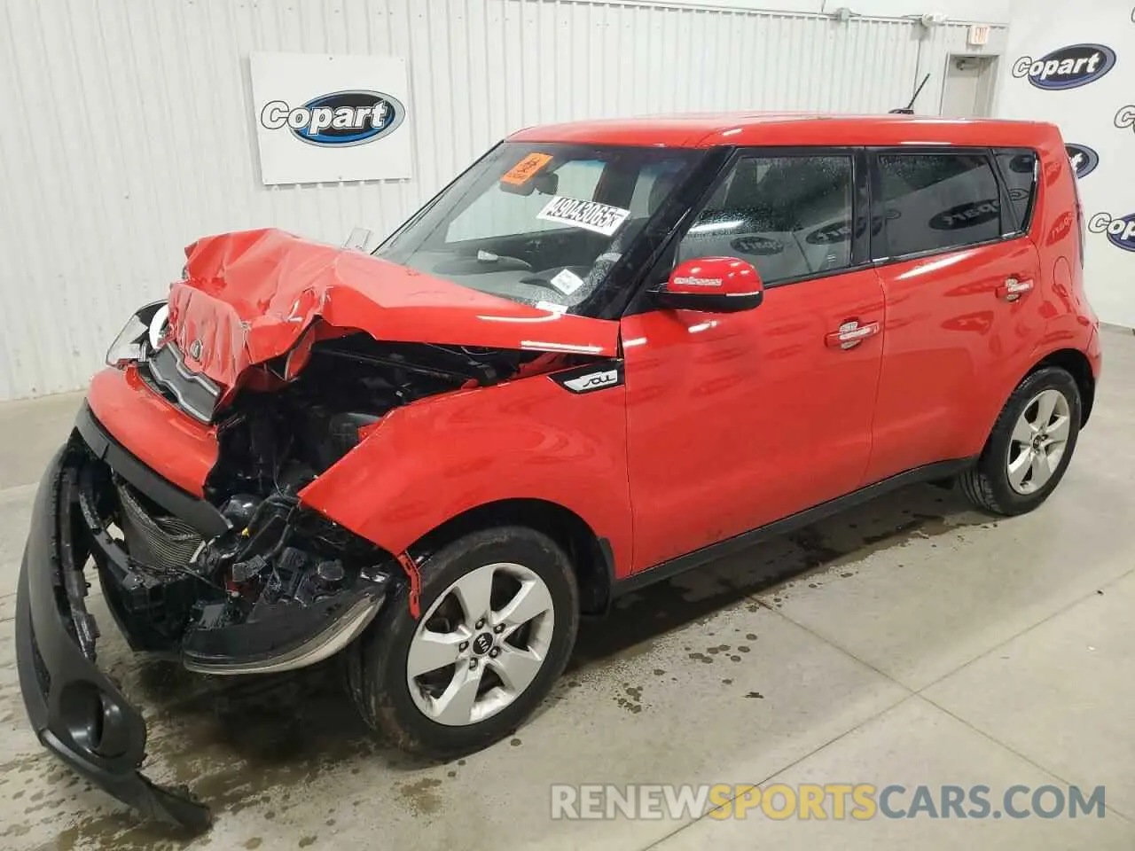 1 Photograph of a damaged car KNDJN2A25K7661423 KIA SOUL 2019