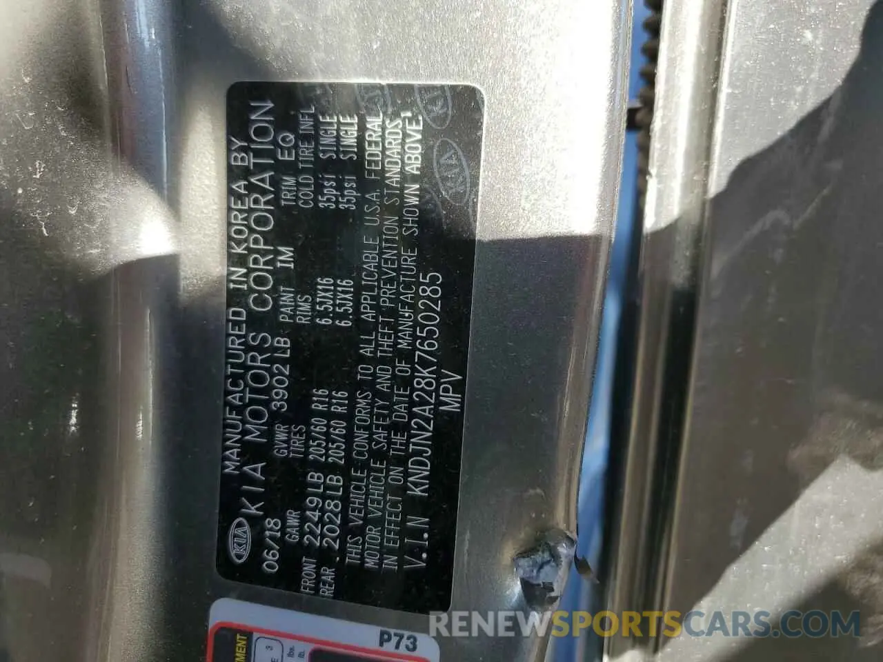 14 Фотография поврежденного автомобиля KNDJN2A28K7650285 KIA SOUL 2019