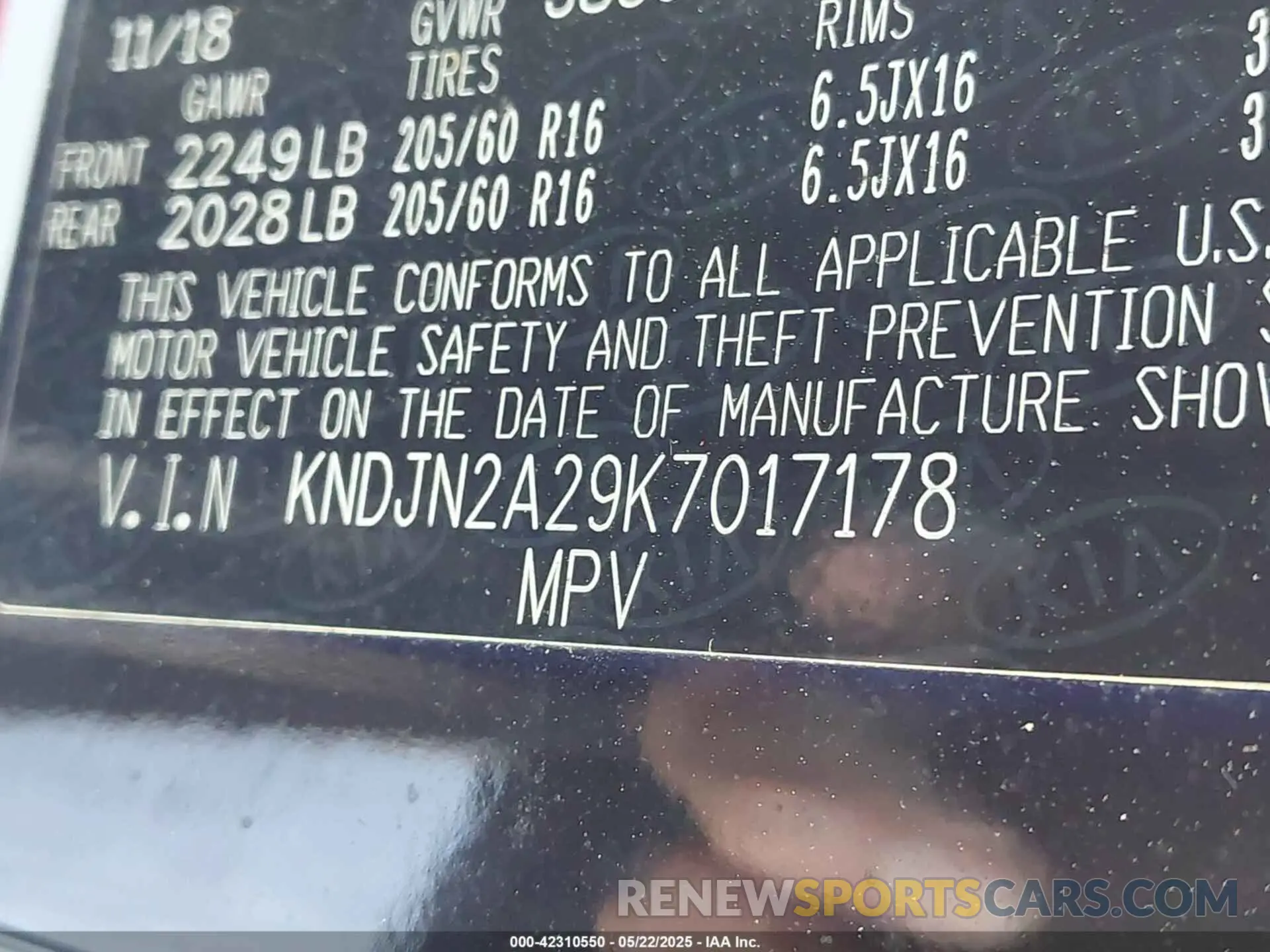 9 Фотография поврежденного автомобиля KNDJN2A29K7017178 KIA SOUL 2019