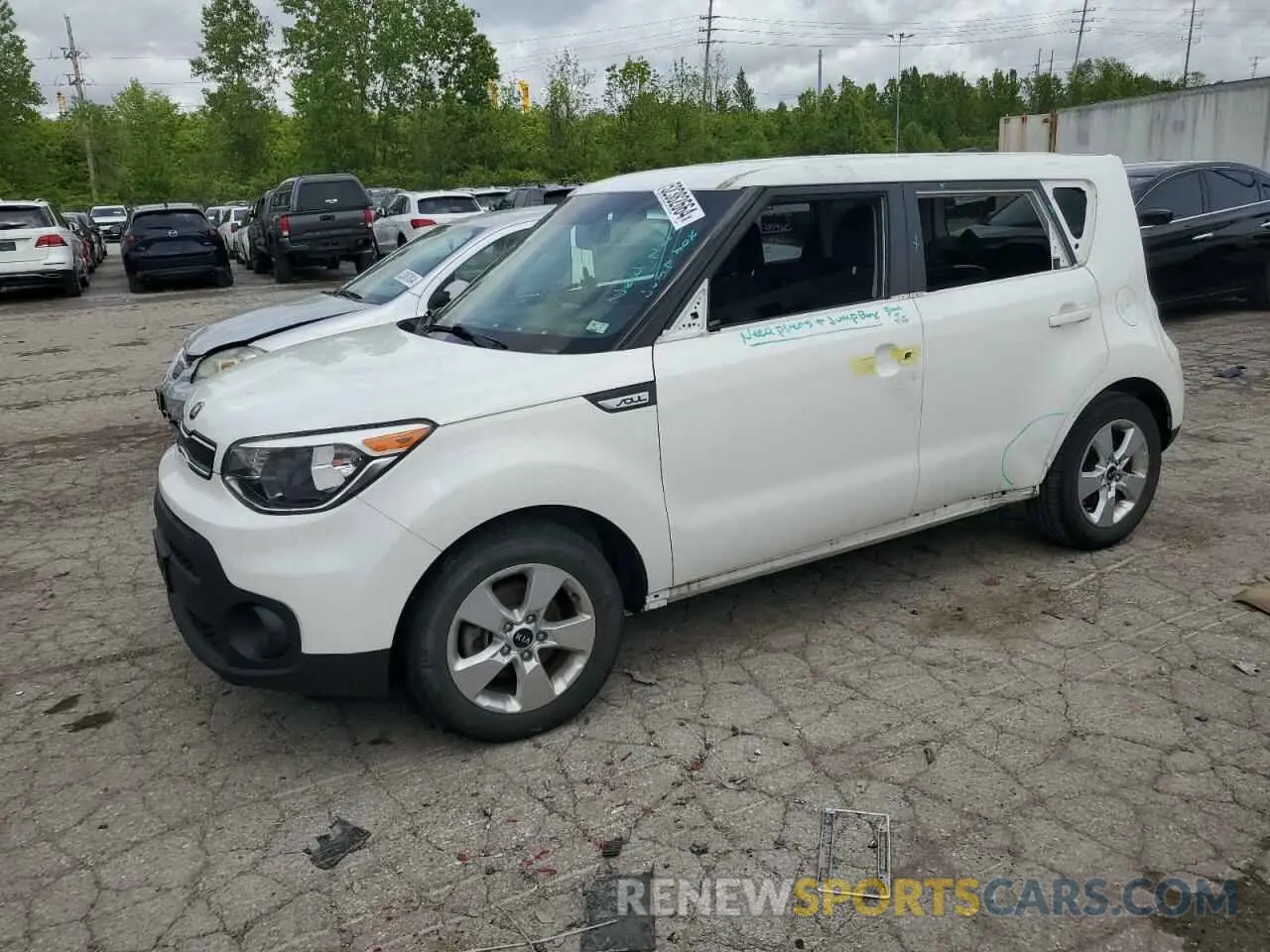 1 Photograph of a damaged car KNDJN2A29K7018427 KIA SOUL 2019