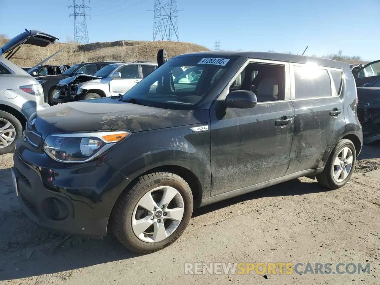 1 Photograph of a damaged car KNDJN2A29K7024812 KIA SOUL 2019