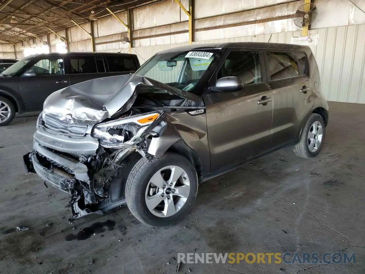 1 Photograph of a damaged car KNDJN2A29K7666432 KIA SOUL 2019