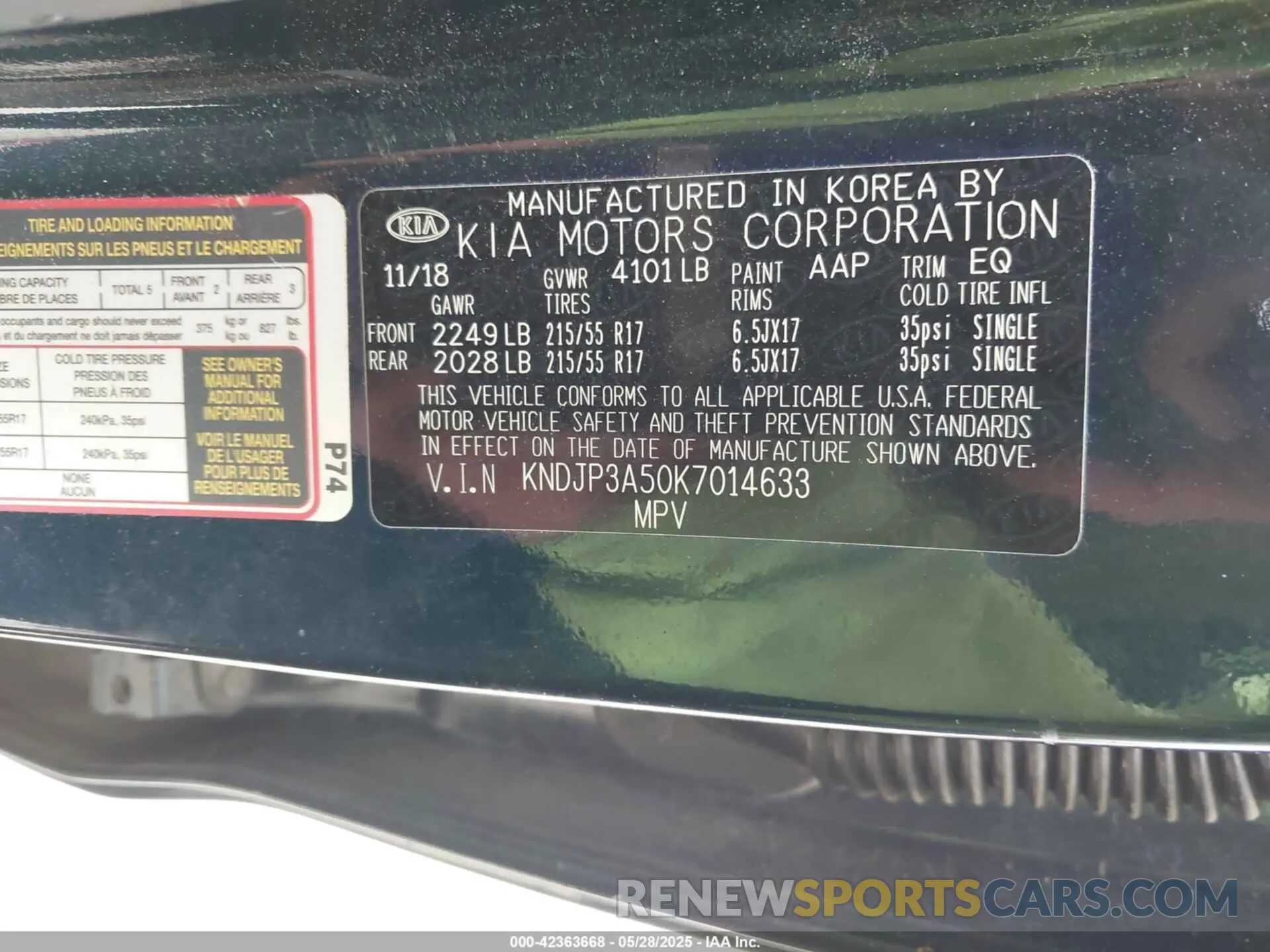 9 Фотография поврежденного автомобиля KNDJP3A50K7014633 KIA SOUL 2019