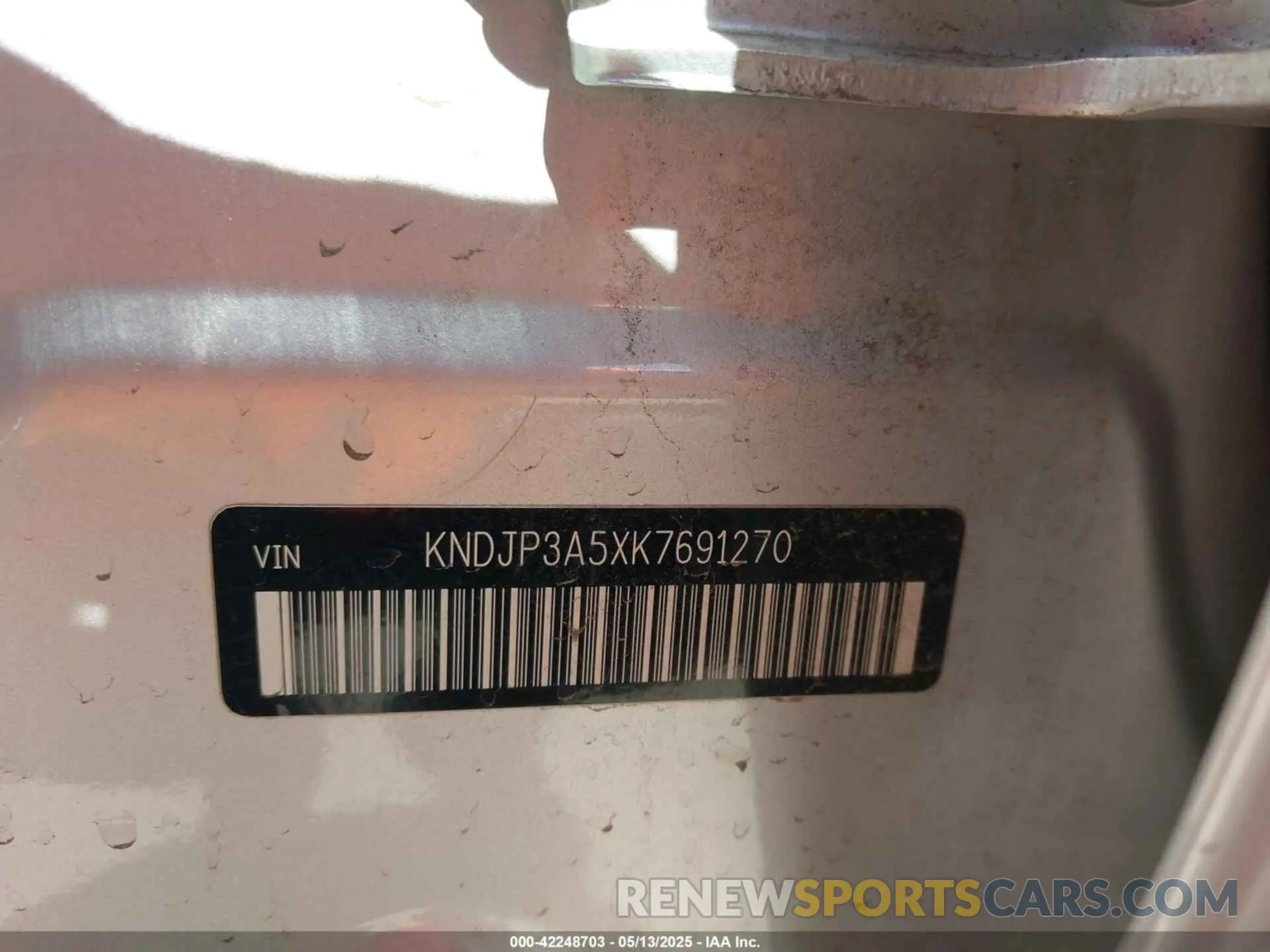 9 Фотография поврежденного автомобиля KNDJP3A5XK7691270 KIA SOUL 2019