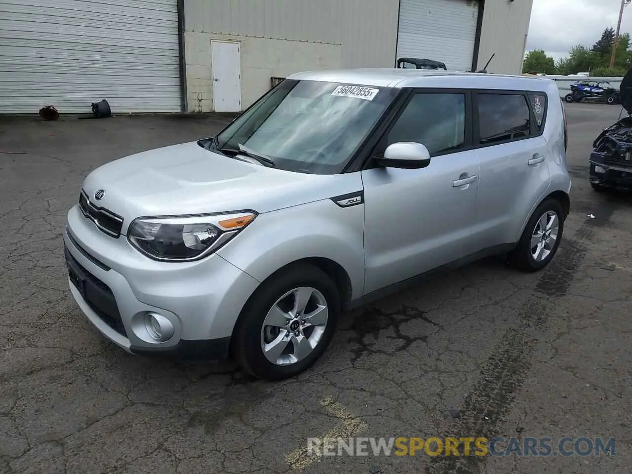 1 Photograph of a damaged car KNDJP3A5XK7698039 KIA SOUL 2019