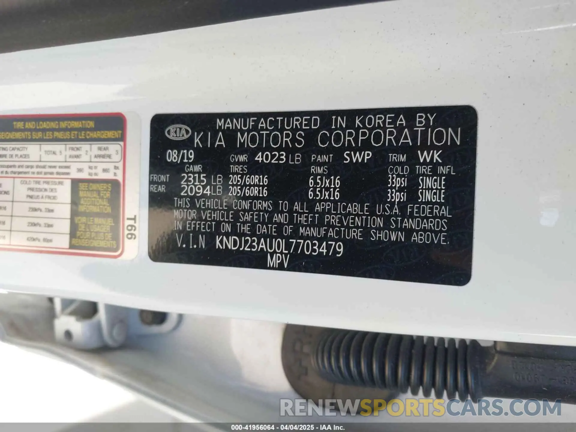 9 Фотография поврежденного автомобиля KNDJ23AU0L7703479 KIA SOUL 2020