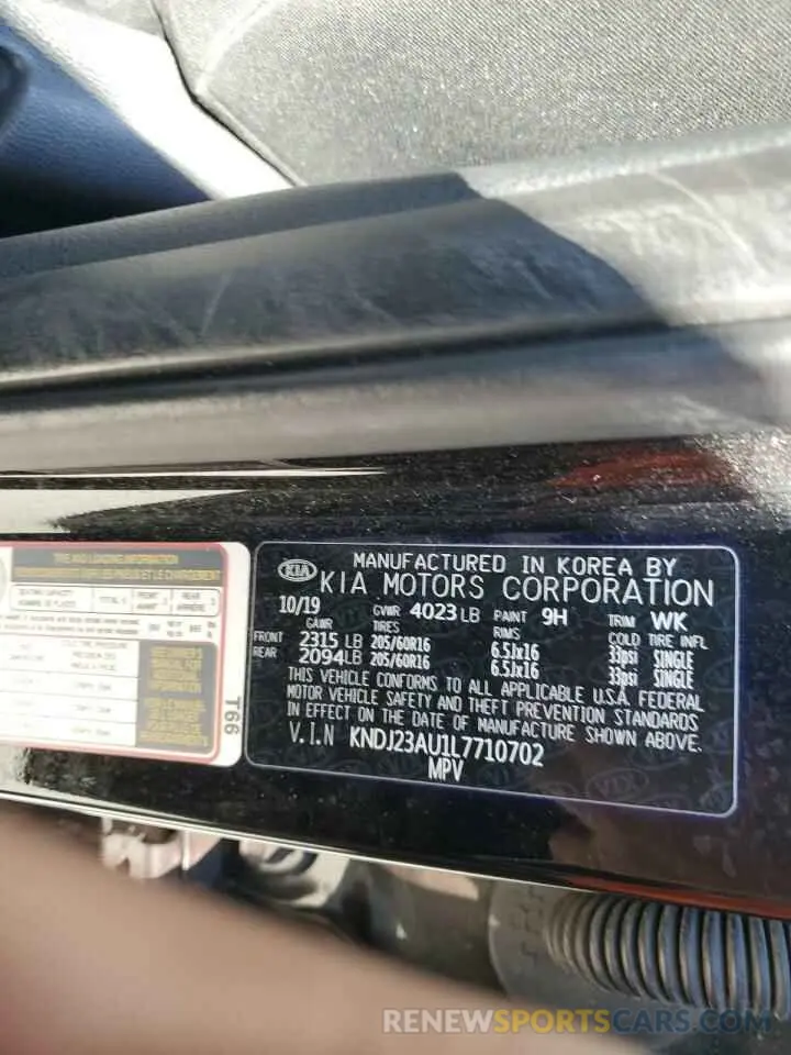 14 Photograph of a damaged car KNDJ23AU1L7710702 KIA SOUL 2020