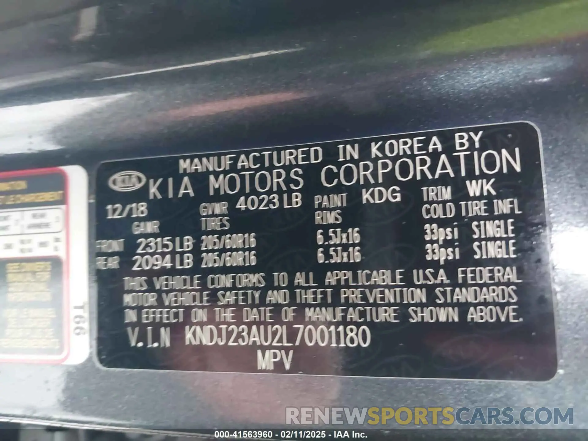 9 Photograph of a damaged car KNDJ23AU2L7001180 KIA SOUL 2020