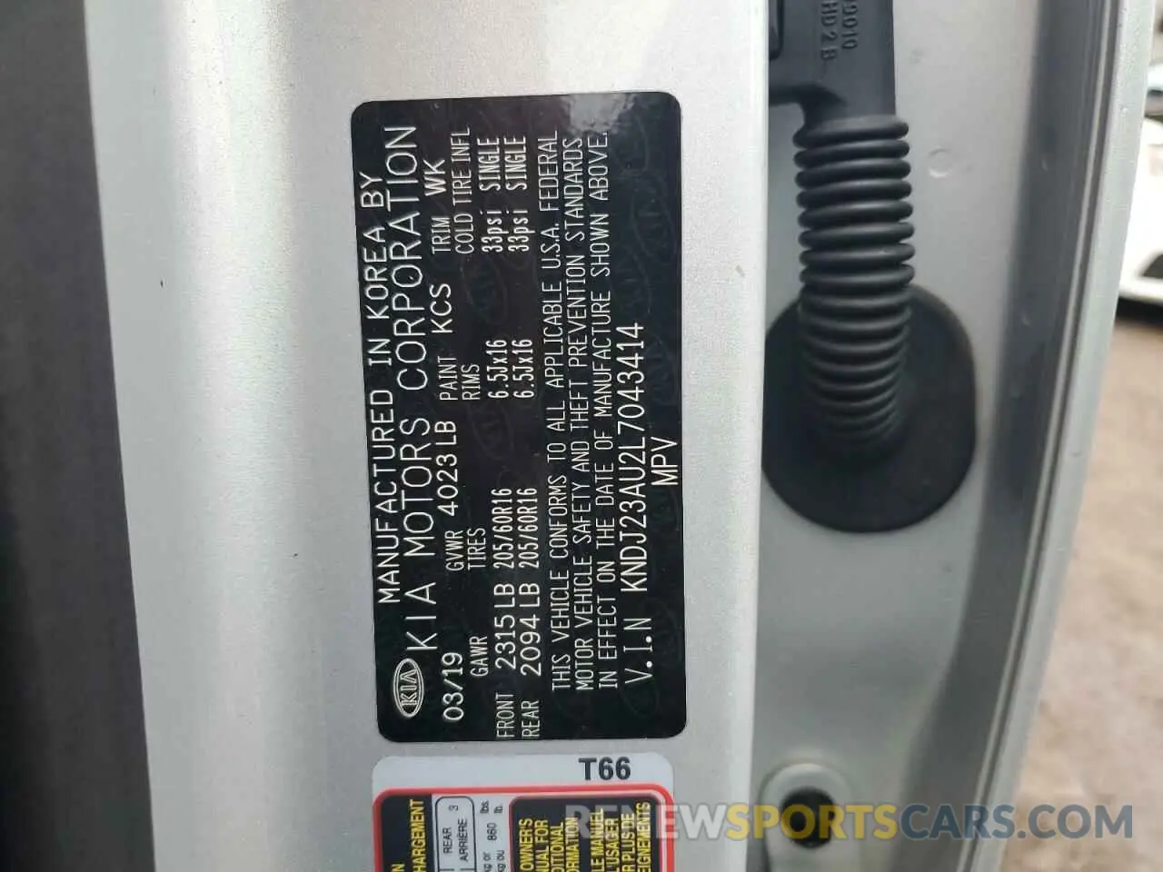 13 Photograph of a damaged car KNDJ23AU2L7043414 KIA SOUL 2020