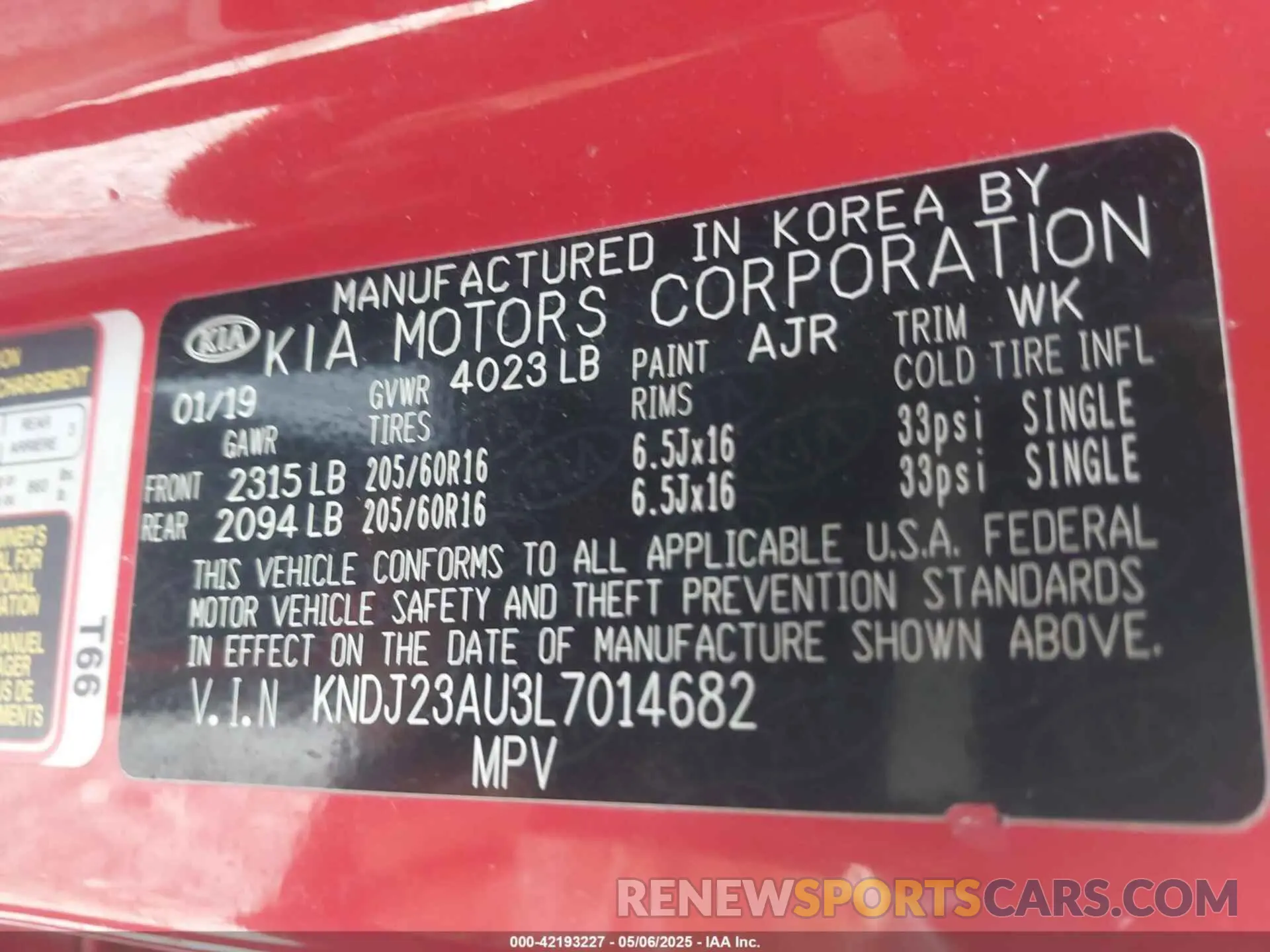 9 Photograph of a damaged car KNDJ23AU3L7014682 KIA SOUL 2020