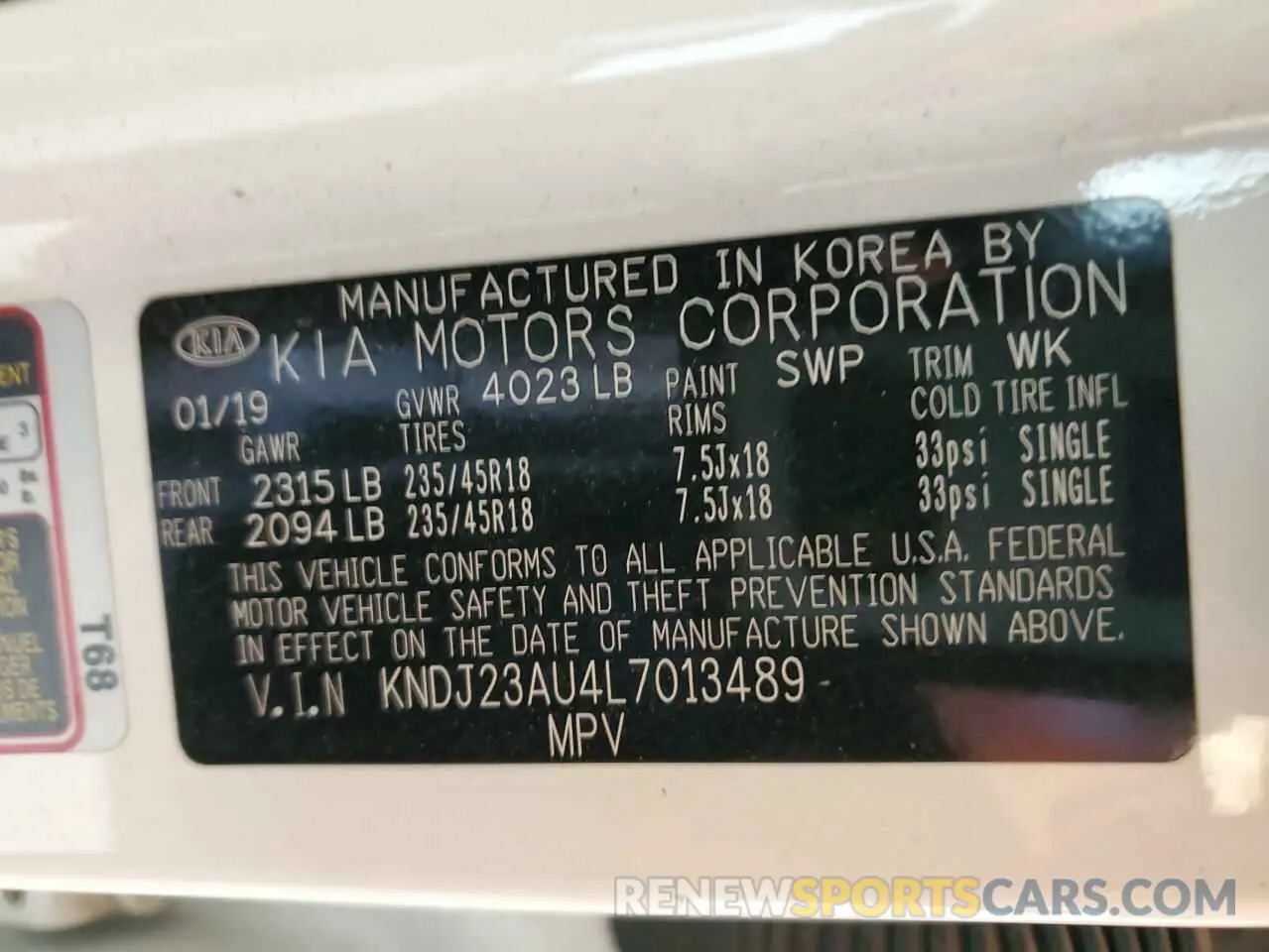12 Photograph of a damaged car KNDJ23AU4L7013489 KIA SOUL 2020