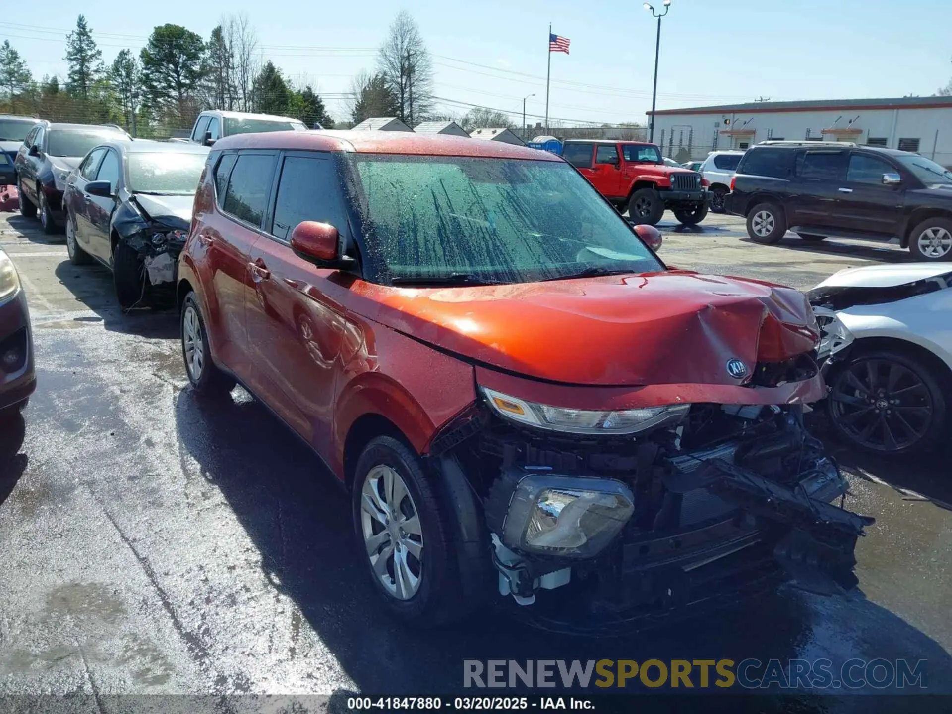 1 Photograph of a damaged car KNDJ23AU4L7113673 KIA SOUL 2020
