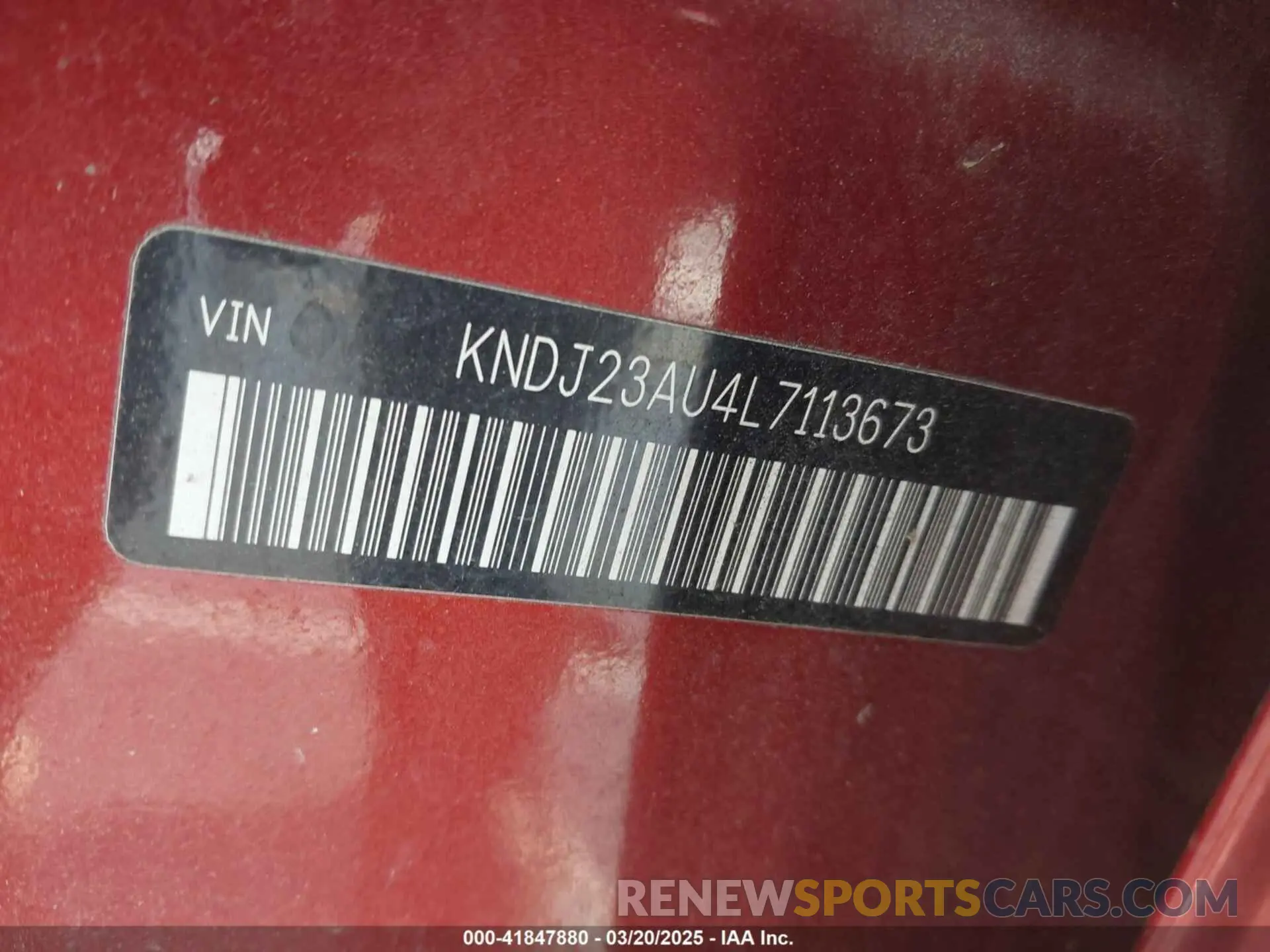 9 Photograph of a damaged car KNDJ23AU4L7113673 KIA SOUL 2020