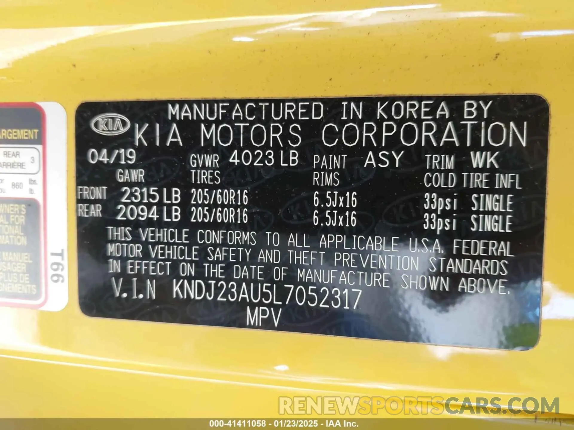 9 Фотография поврежденного автомобиля KNDJ23AU5L7052317 KIA SOUL 2020