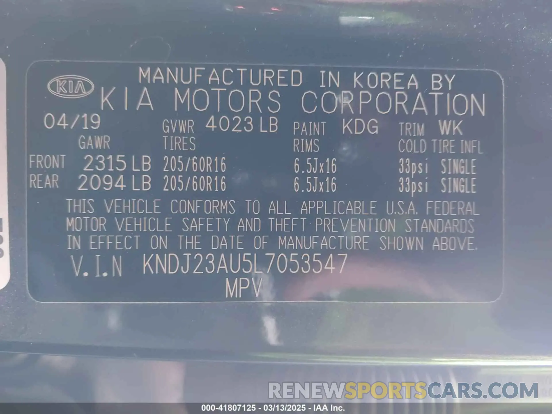 9 Photograph of a damaged car KNDJ23AU5L7053547 KIA SOUL 2020