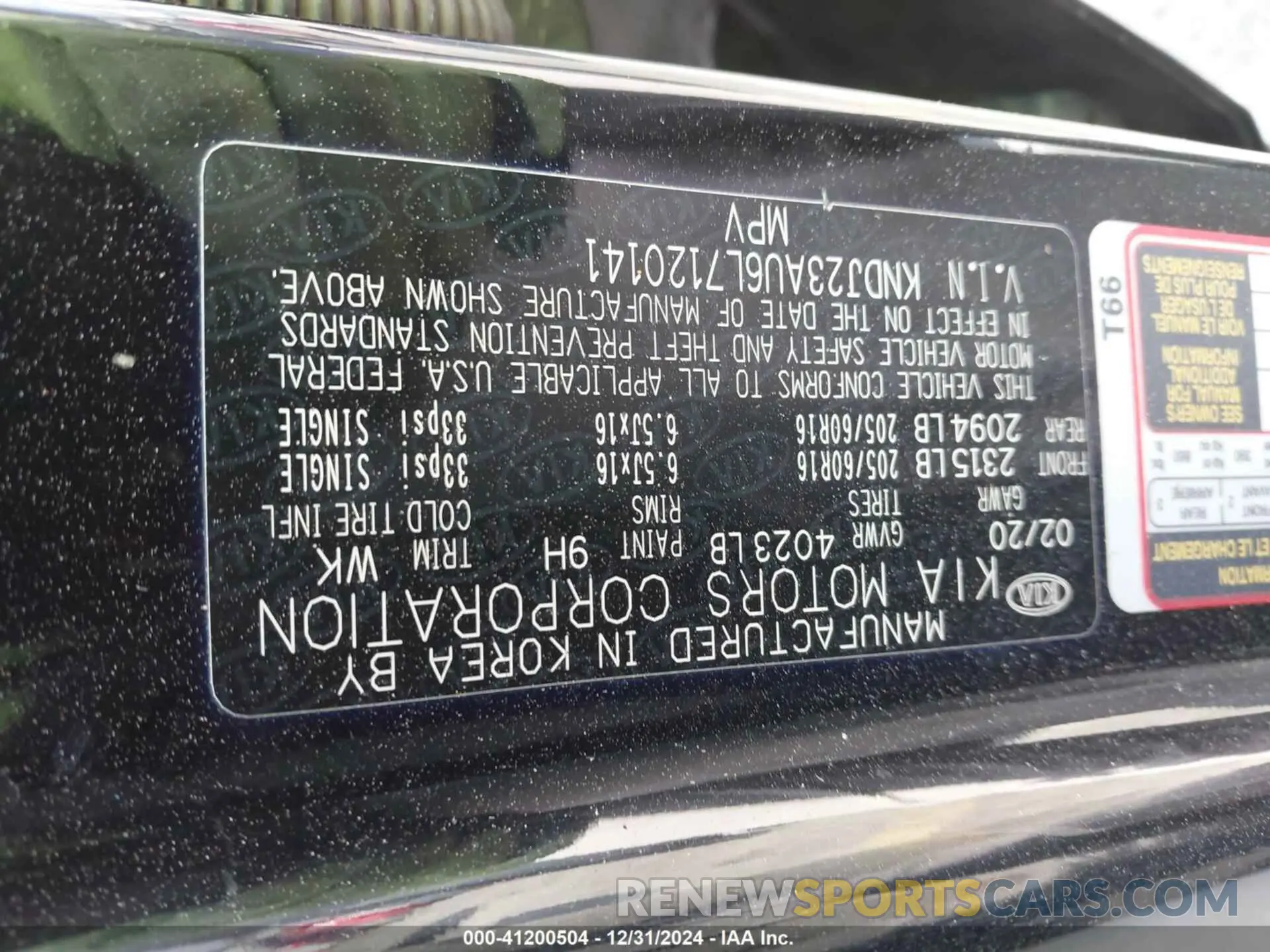 9 Фотография поврежденного автомобиля KNDJ23AU6L7120141 KIA SOUL 2020
