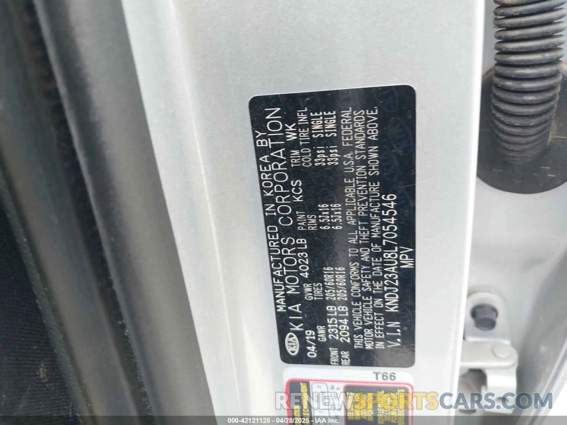 9 Photograph of a damaged car KNDJ23AU8L7054546 KIA SOUL 2020