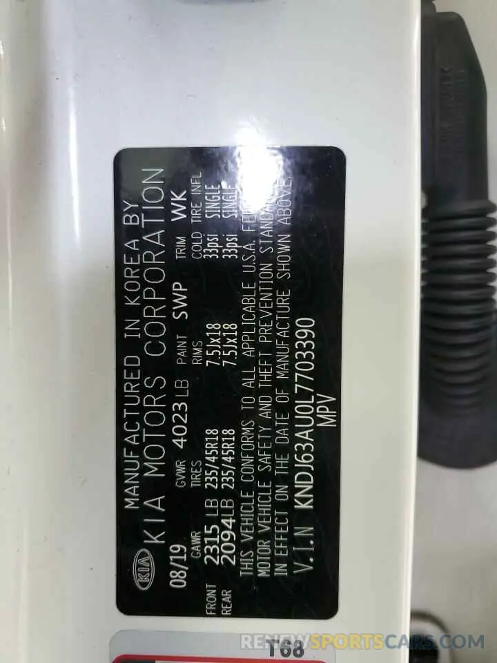 12 Фотография поврежденного автомобиля KNDJ63AU0L7703390 KIA SOUL 2020