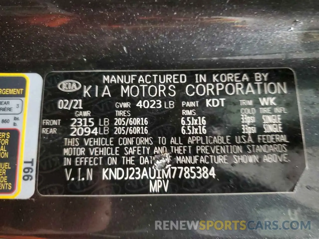 13 Photograph of a damaged car KNDJ23AU1M7785384 KIA SOUL 2021