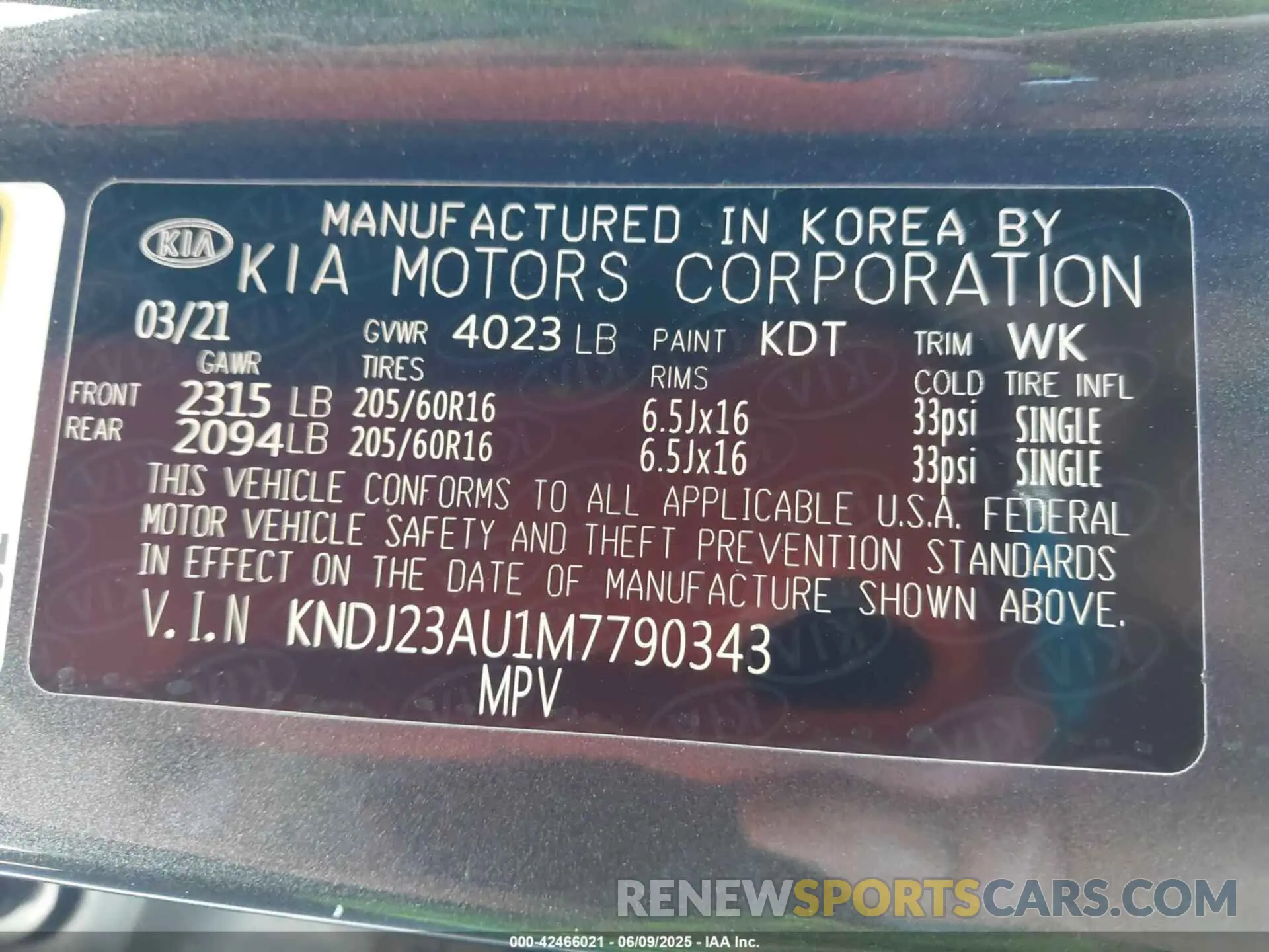 9 Фотография поврежденного автомобиля KNDJ23AU1M7790343 KIA SOUL 2021