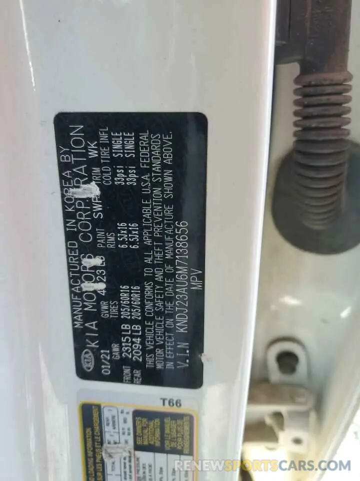 13 Фотография поврежденного автомобиля KNDJ23AU6M7138656 KIA SOUL 2021