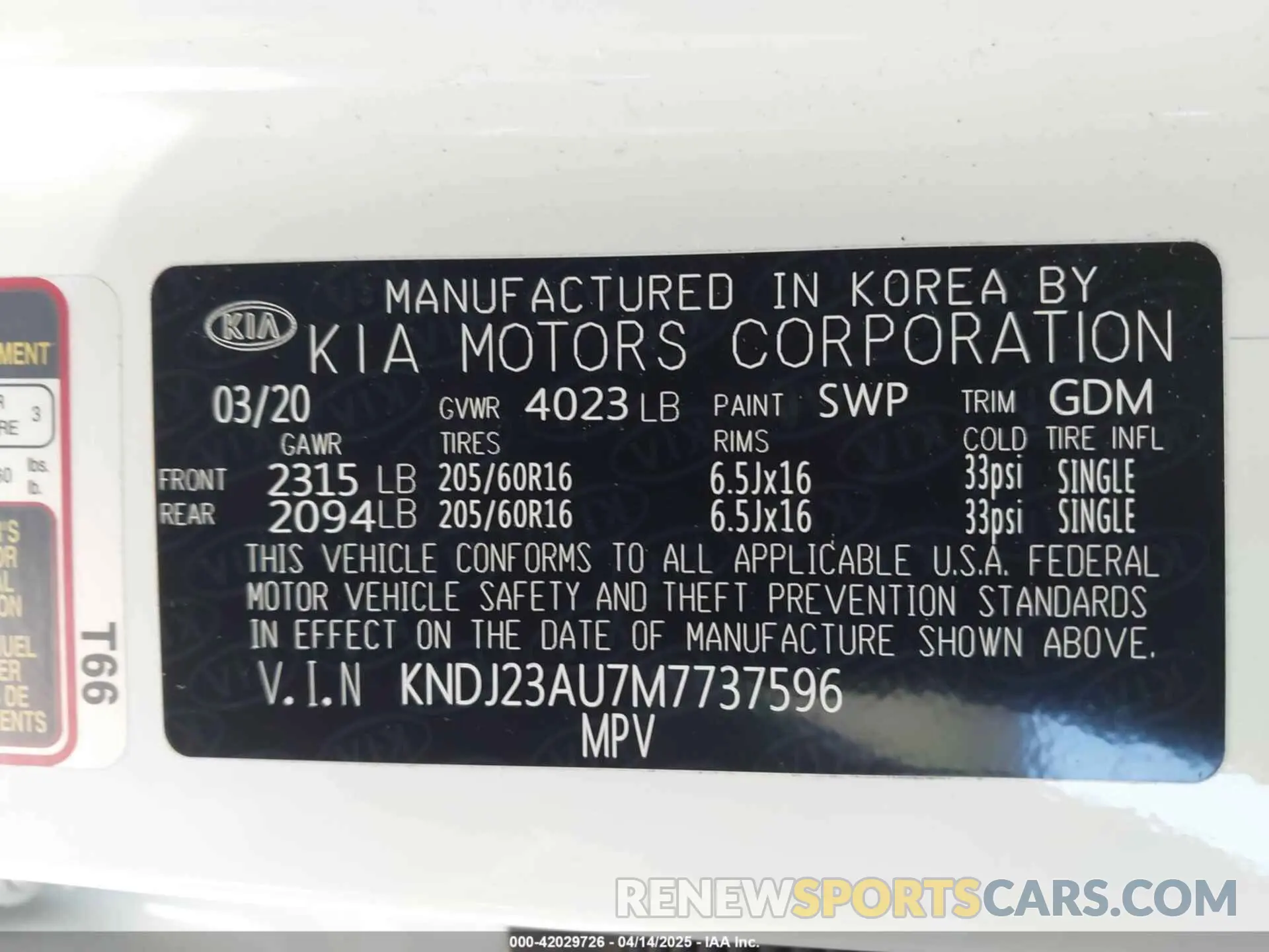 9 Photograph of a damaged car KNDJ23AU7M7737596 KIA SOUL 2021