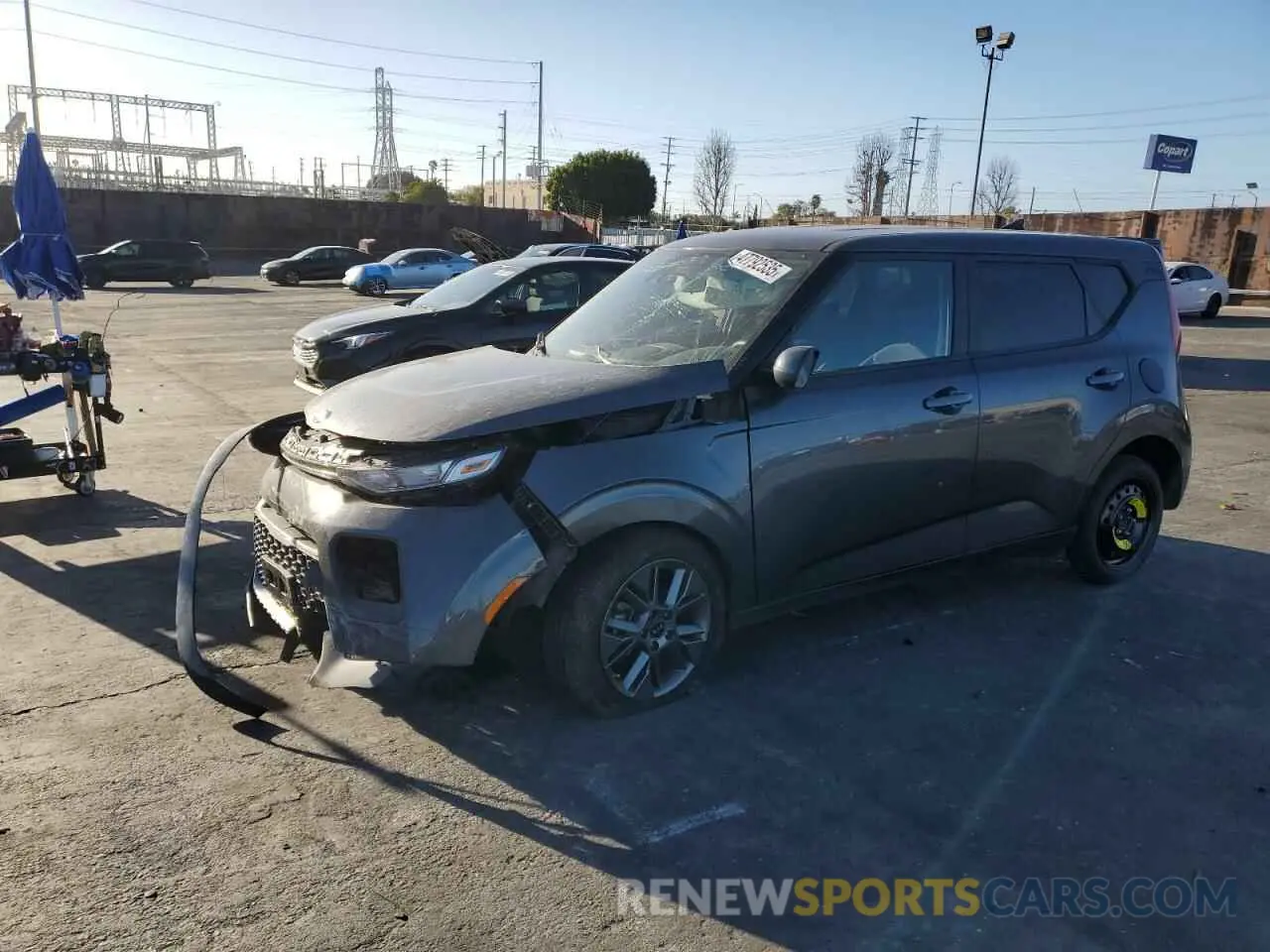 1 Photograph of a damaged car KNDJ23AUXM7794830 KIA SOUL 2021