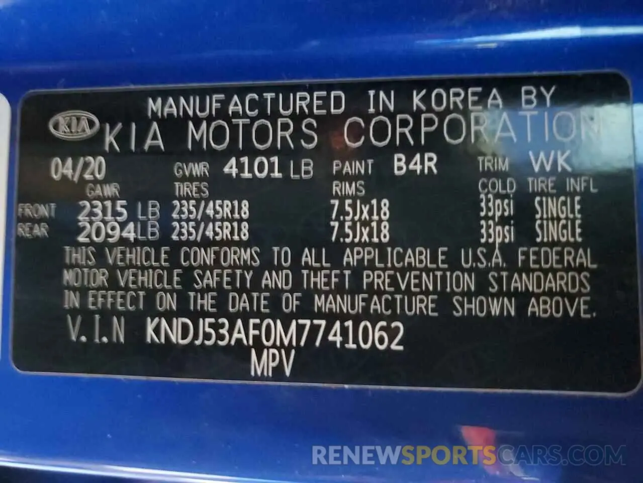 12 Photograph of a damaged car KNDJ53AF0M7741062 KIA SOUL 2021