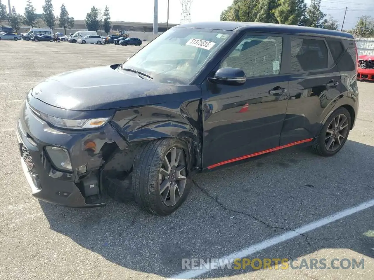 1 Photograph of a damaged car KNDJ63AU2M7767450 KIA SOUL 2021
