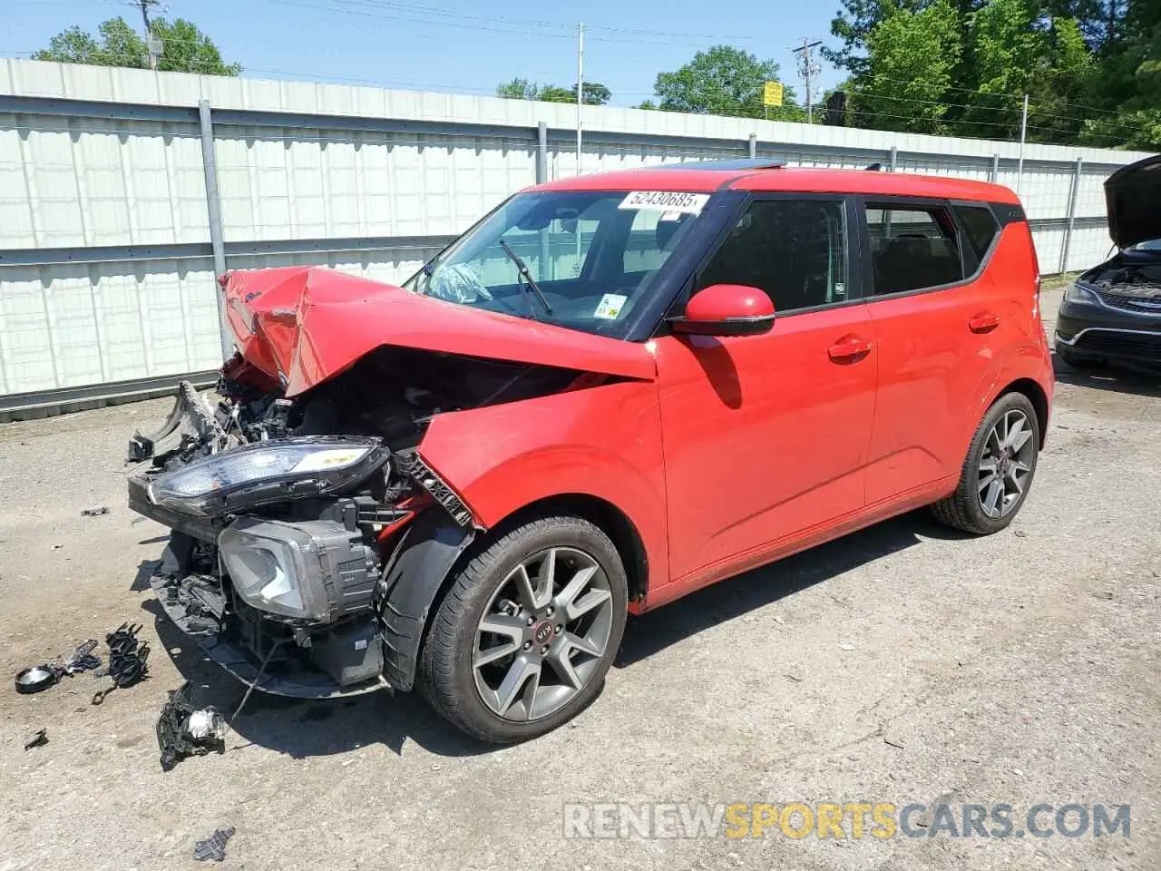 1 Photograph of a damaged car KNDJ63AU9M7142236 KIA SOUL 2021